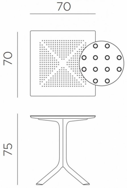 Пластиковый стол 003/4008453000 табак