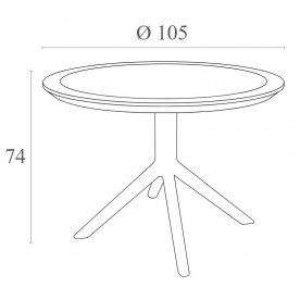 Пластиковый стол 234/124-0619