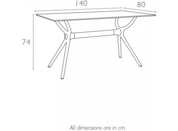 Стол пластиковый Air Table 140 черный