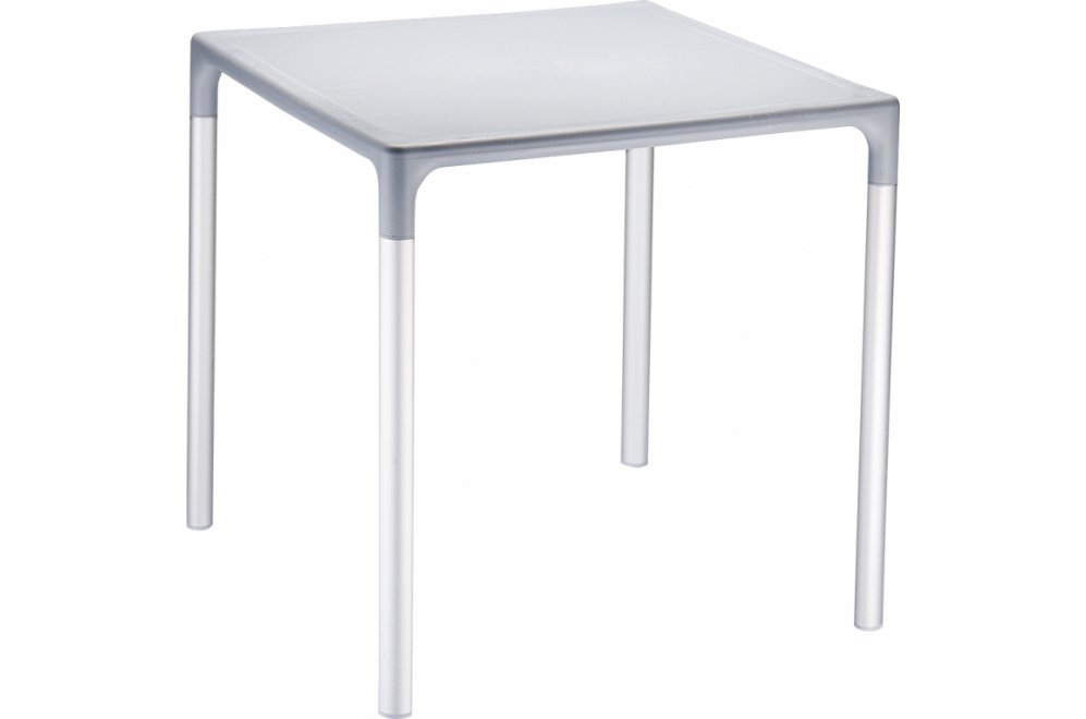 Стол пластиковый Mango Alu серебристый
