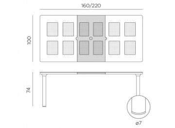 Стол пластиковый раздвижной Libeccio белый