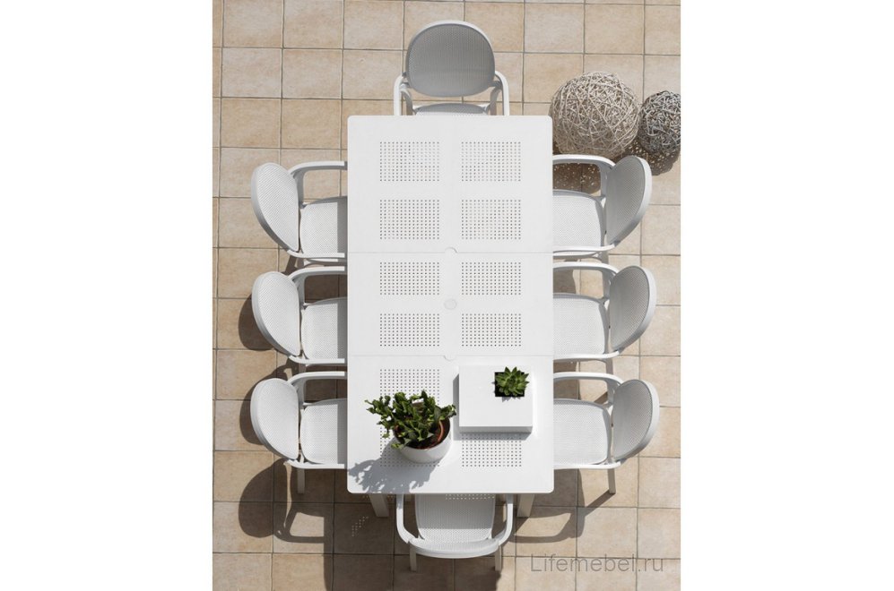 Стол пластиковый раздвижной Libeccio белый