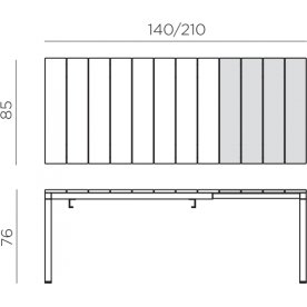 Стол пластиковый раздвижной Rio 140 Extensibile белый