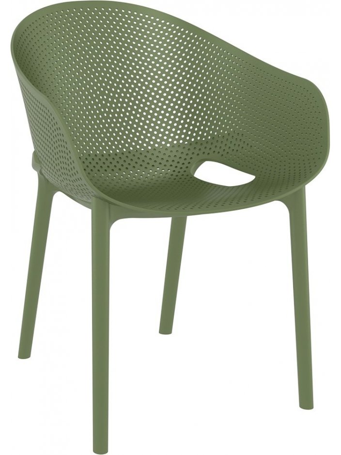 Пластиковый стул 234/151-0435 оливковый