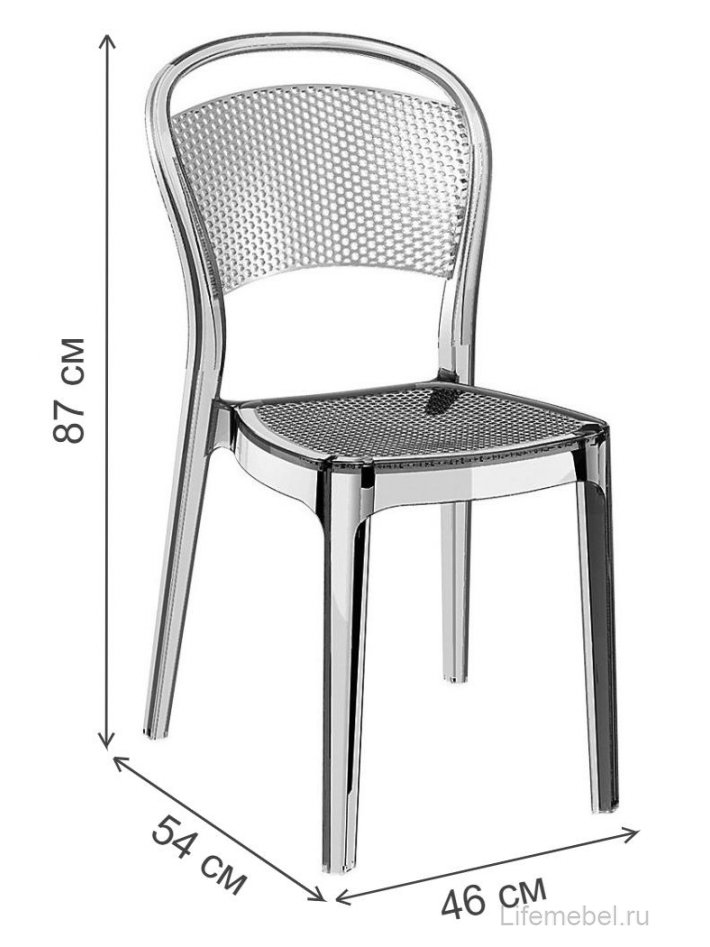 Пластиковый стул 234/021-3884 прозрачный