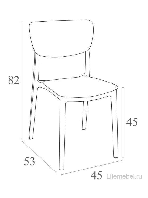 Пластиковый стул 234/127-8025 белый