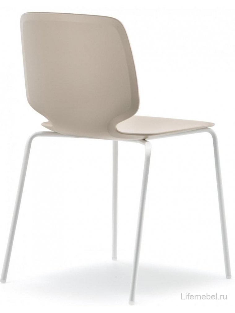 Пластиковый стул Babila белый / песочный