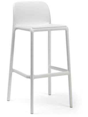 Стул пластиковый барный Faro белый