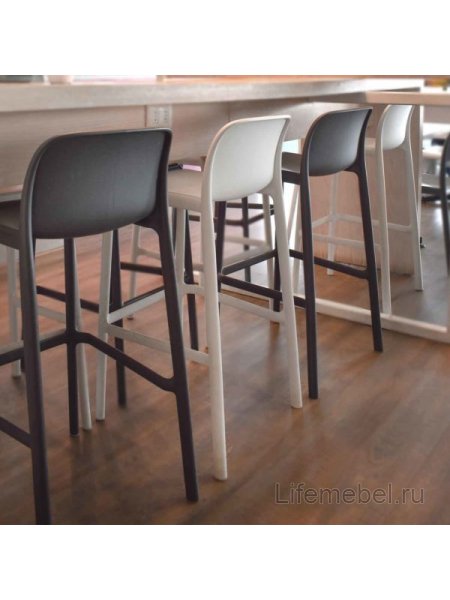 Стул пластиковый барный Faro белый