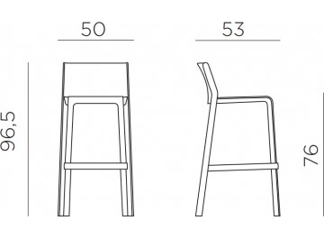 Стул полубарный Trill Stool