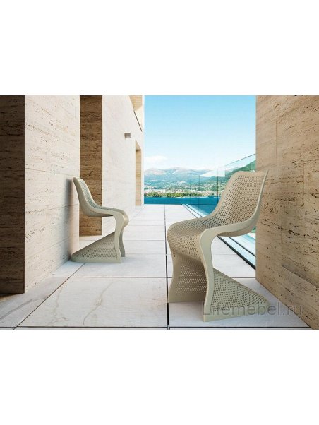 Пластиковый стул Bloom бежевый