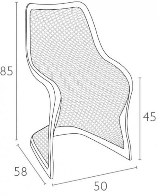Пластиковый стул Bloom бежевый