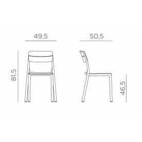 Стул пластиковый Cassia Bistrot бежевый