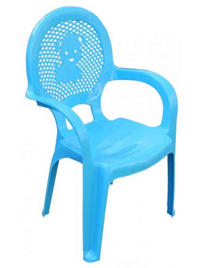 Пластиковый стул Детский голубой