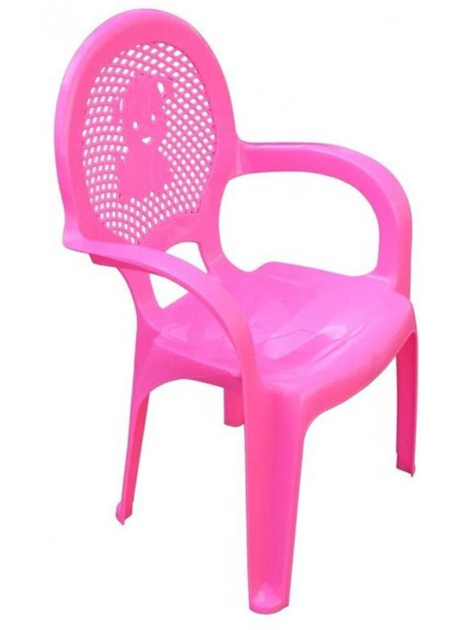 Пластиковый стул Детский розовый