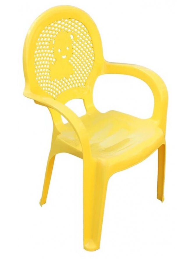 Пластиковый стул Детский желтый