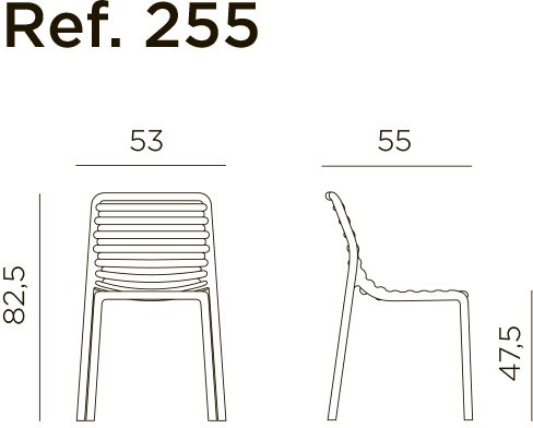 Стул пластиковый Doga Bistrot белый