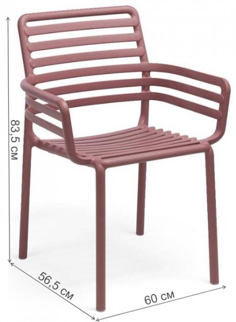 Пластиковый стул Doga марсала