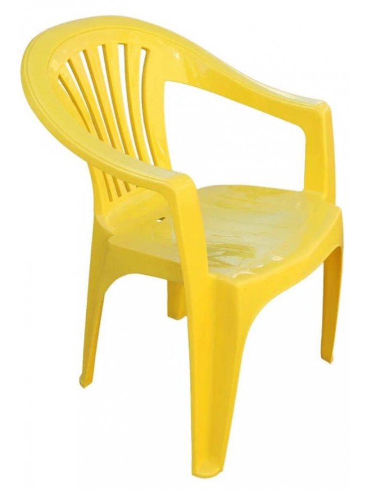 Пластиковый стул Эфес желтый