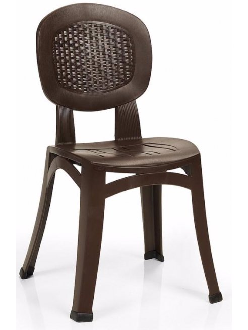 Пластиковый стул Elba кофе