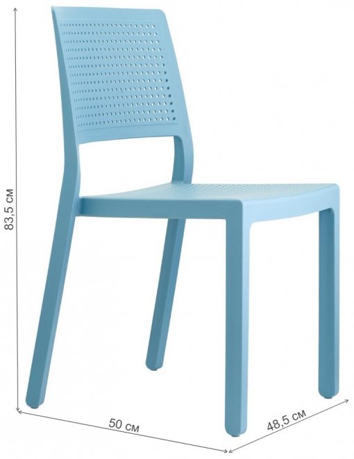 Пластиковый стул Emi голубой