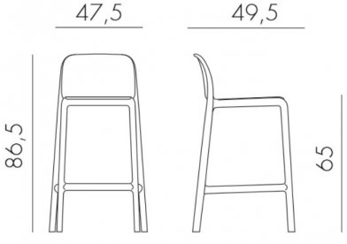 Пластиковый стул Faro антрацит