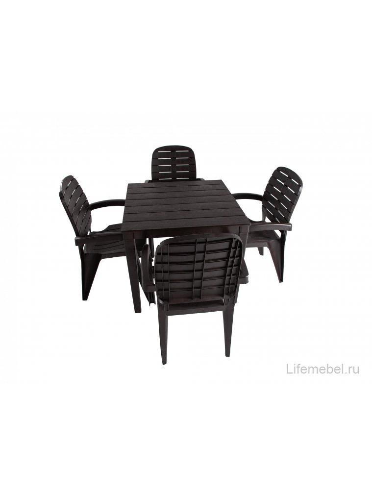 Пластиковый стул Прованс шоколадный