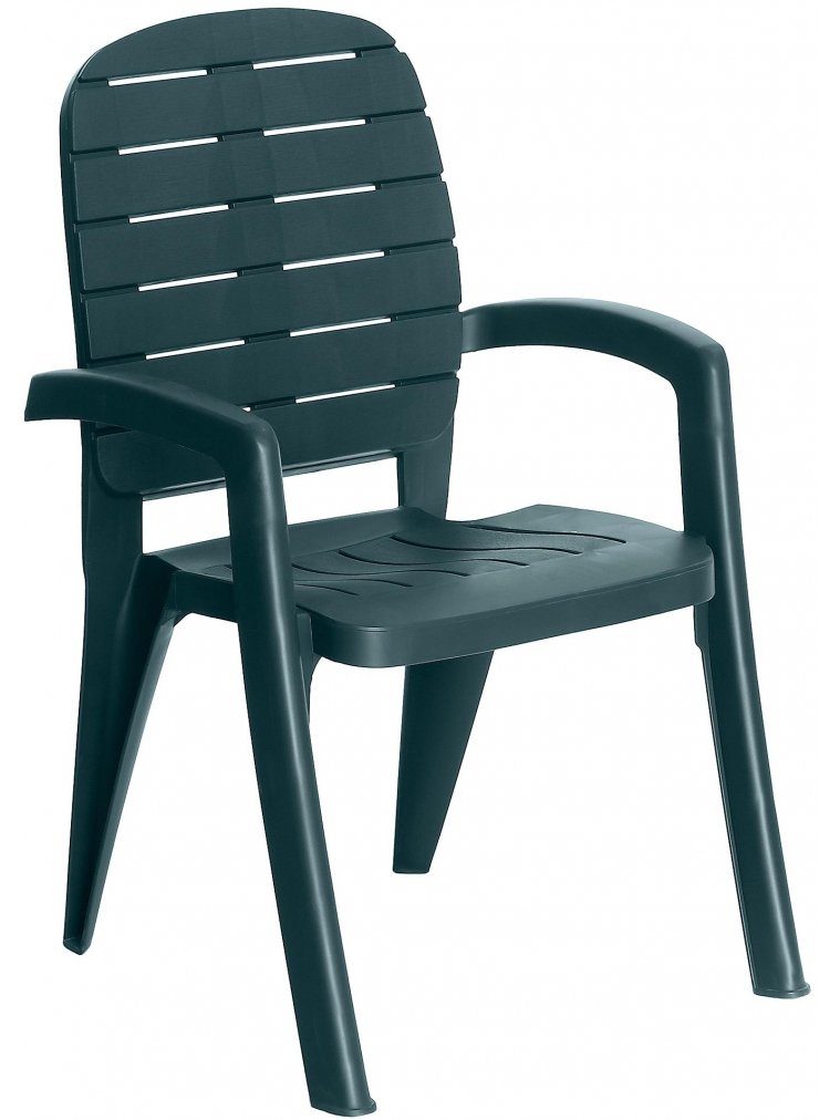 Пластиковый стул Прованс тёмно-зелёный