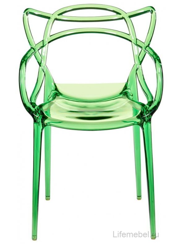 Пластиковый стул Masters прозрачный / зеленый