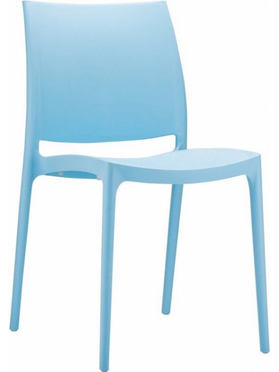 Стул пластиковый Maya светло-голубой / голубой