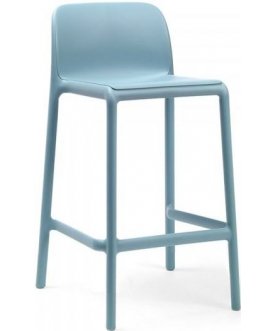 Стул пластиковый полубарный Faro Mini голубой