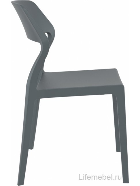 Стул пластиковый Snow темно-серый / темно-серый