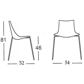 Пластиковый стул Zebra Technopolymer 4 legs