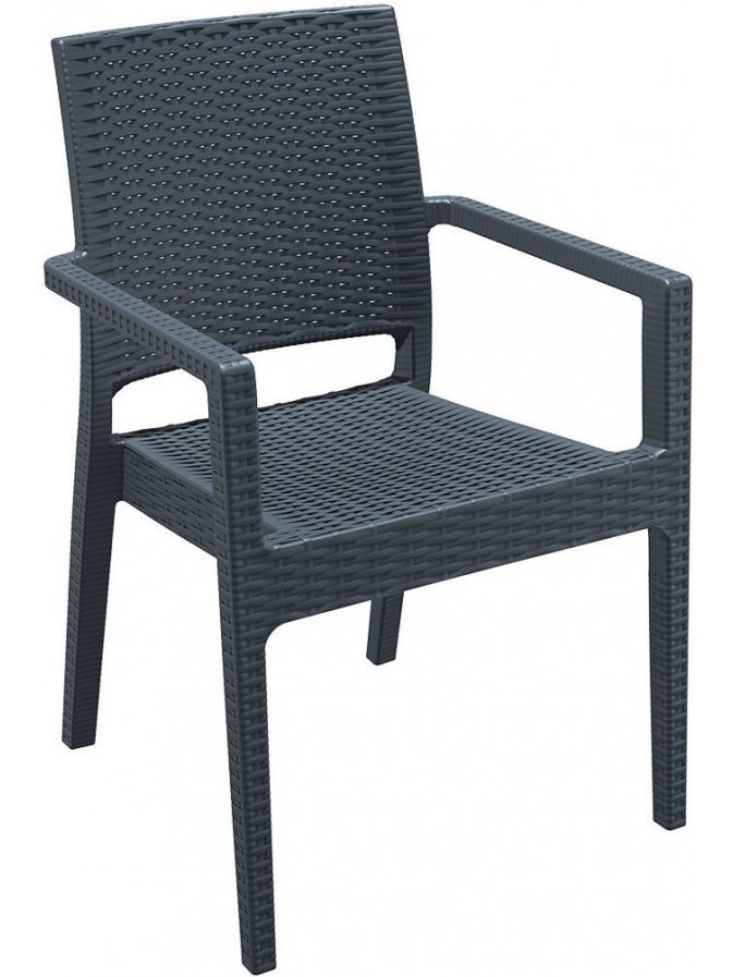 Стул из ротанга Ibiza антрацит плетеное