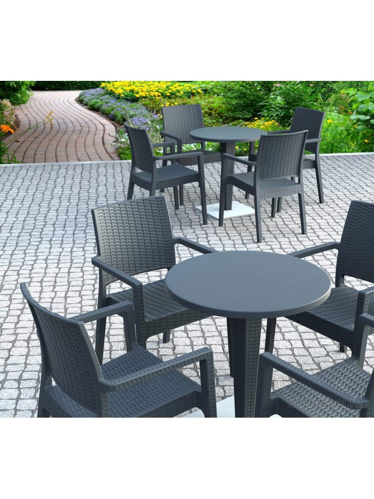 Стул из ротанга Ibiza антрацит плетеное