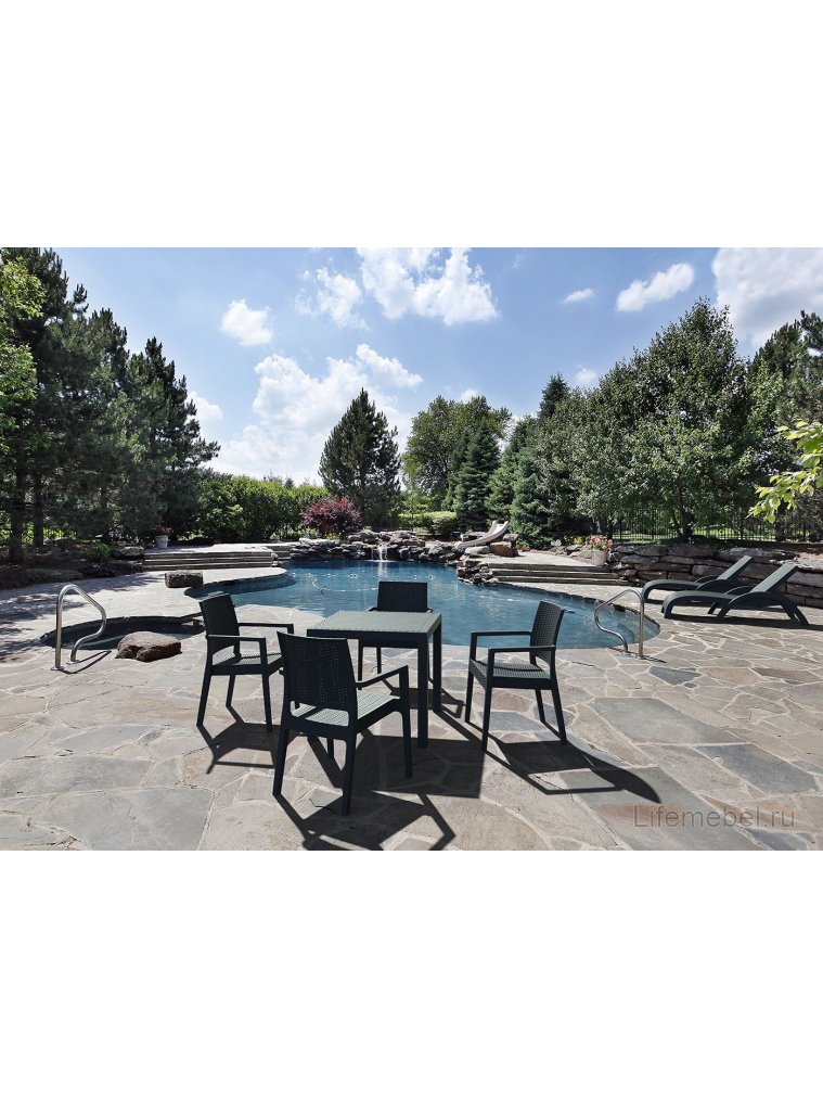 Стул из ротанга Ibiza антрацит плетеное