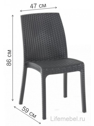 Стул из ротанга Virginia антрацит