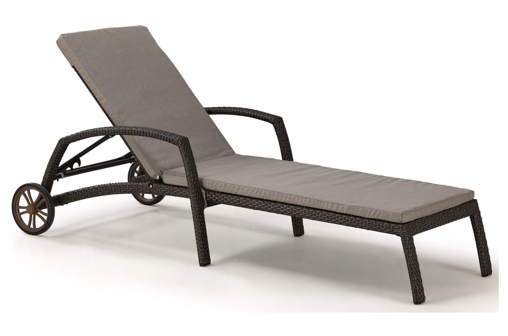 Шезлонг A35A2-W53 с матрасом brown