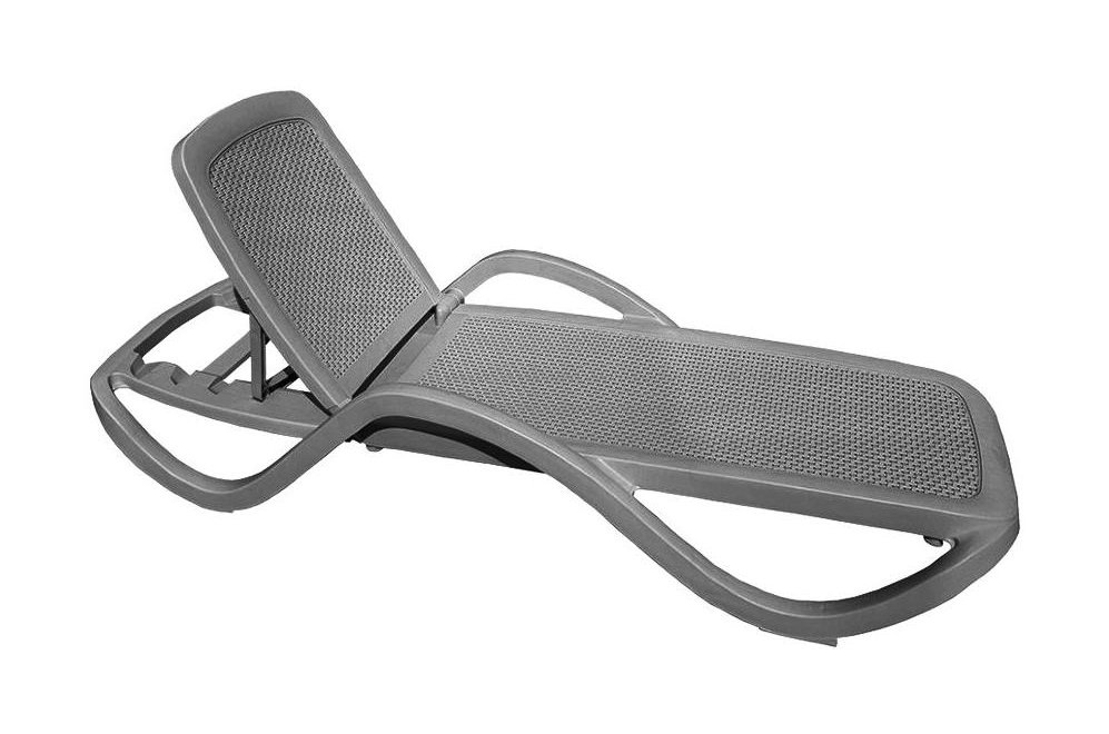 Шезлонг Capri gray серый