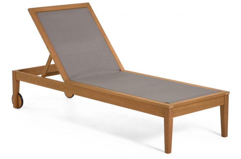 Шезлонг Caterin натуральный / зеленый