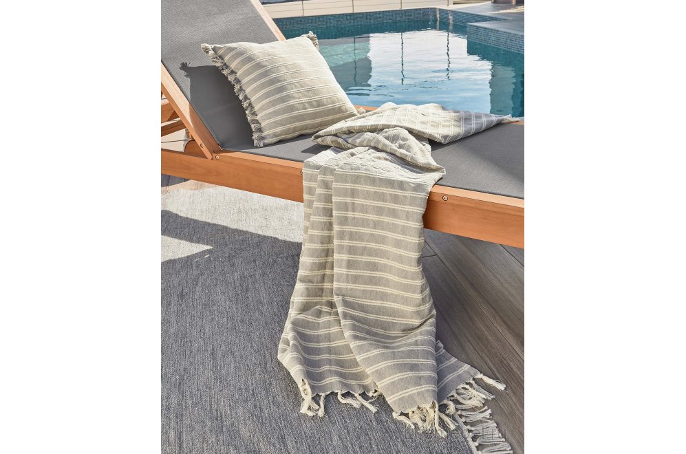 Шезлонг Caterin натуральный / зеленый