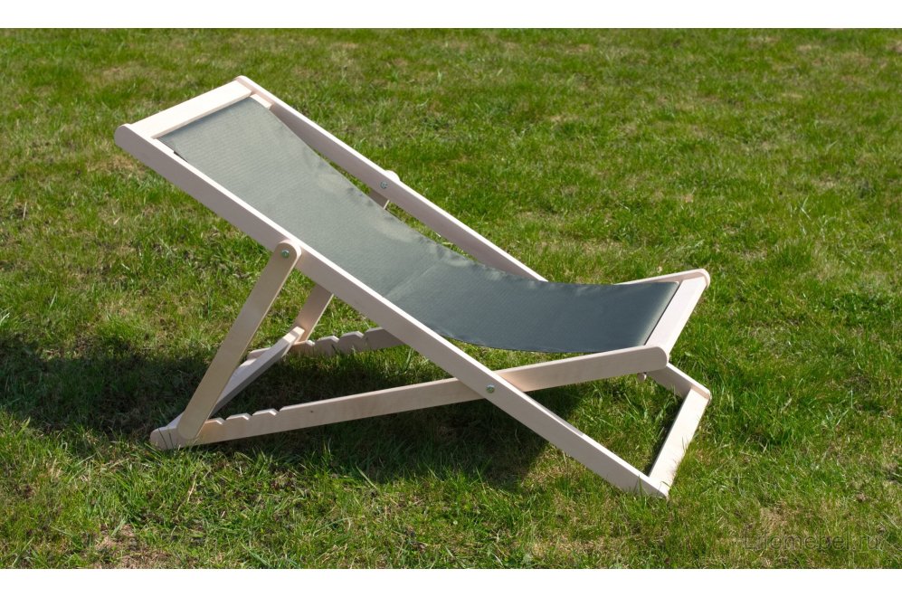 Шезлонг Чинзано грин зеленый / натуральное дерево