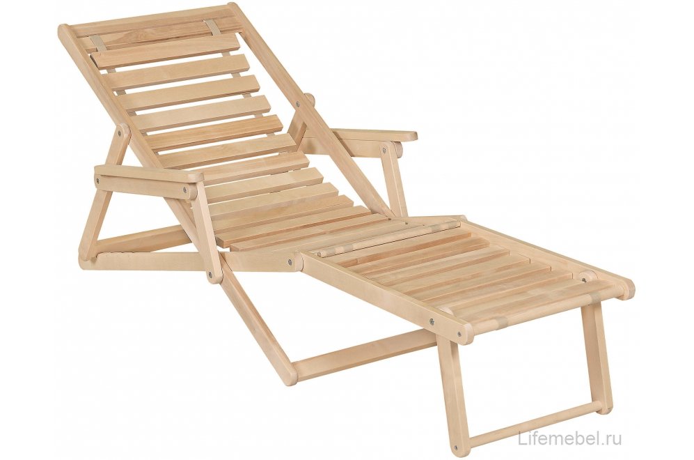 Шезлонг Чивас натуральное дерево
