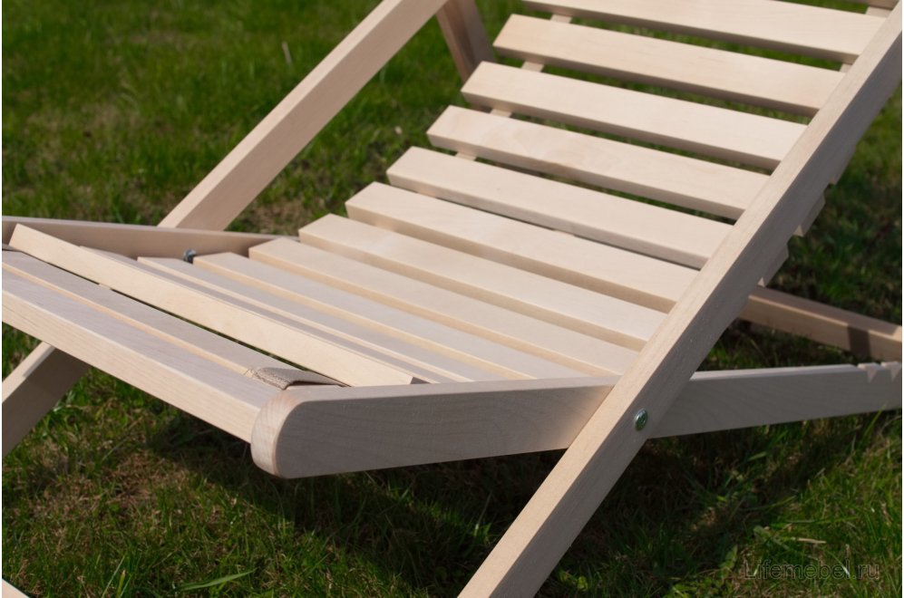 Шезлонг Кампари 45 натуральное дерево