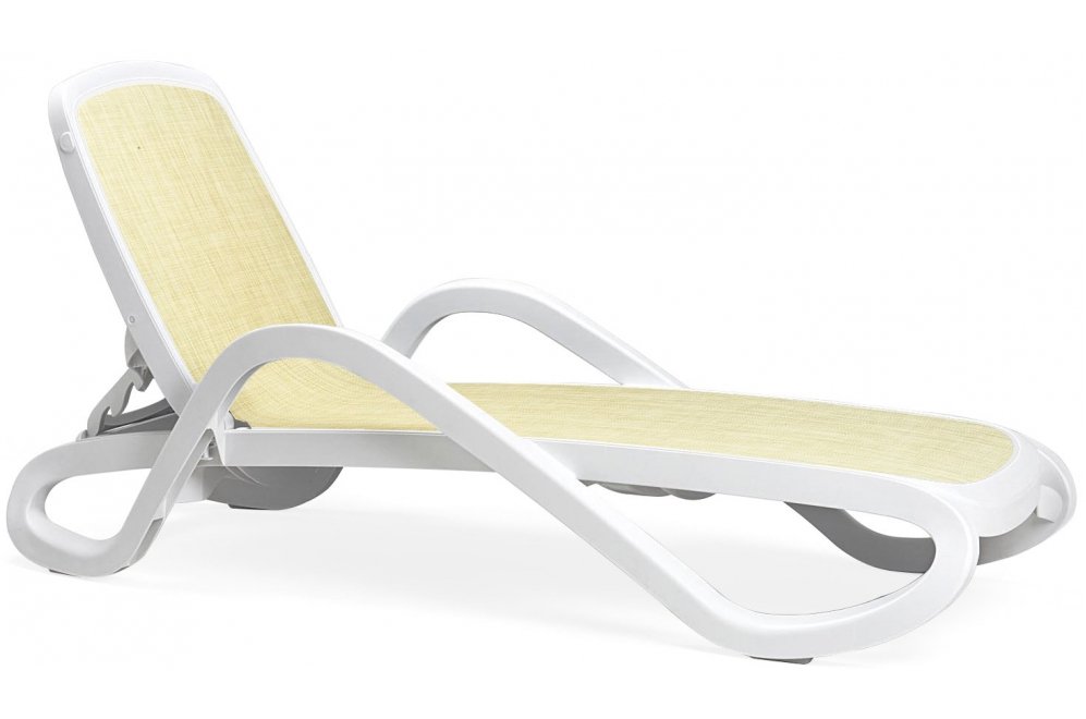 Шезлонг 003/4041600115 бежевый / белый