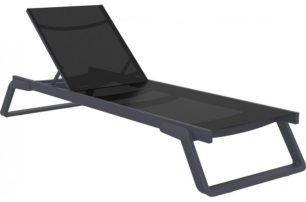 Шезлонг 234/708-1074 темно-серый / черный