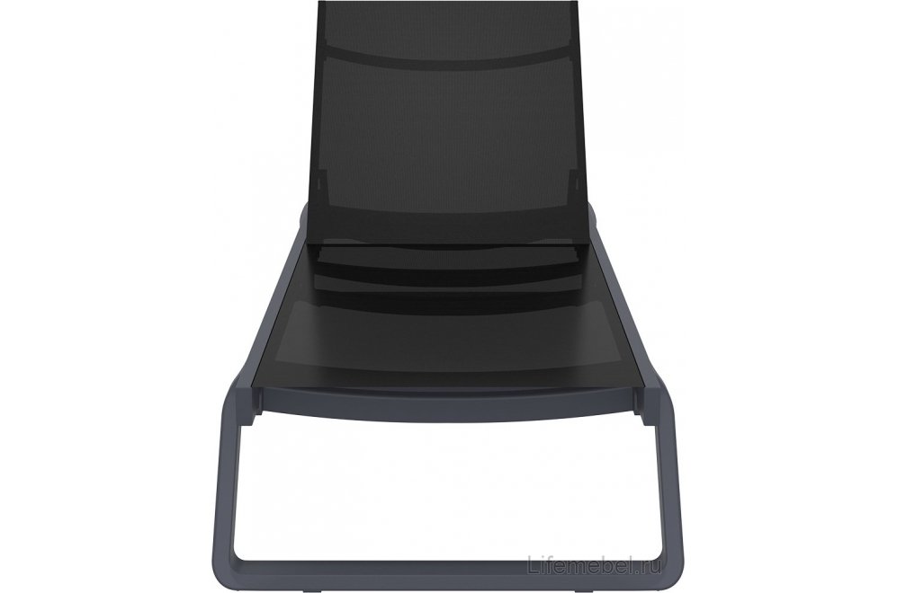 Шезлонг 234/708-1074 темно-серый / черный