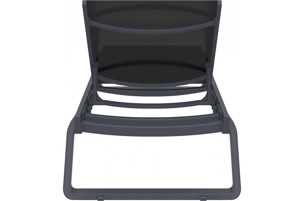 Шезлонг 234/708-1074 темно-серый / черный