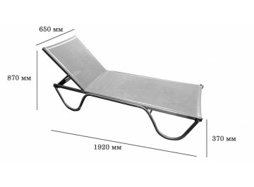 Шезлонг-лежак металлический Ankara SM-02 / 5102