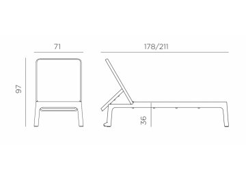 Шезлонг-лежак Plano